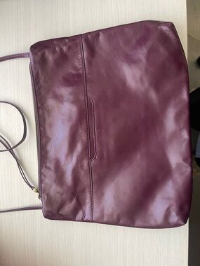 HOBO Plum Leather Wristlet Clutch